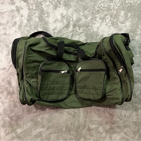 Other - Army Green Outdoor Olive Color Duffel Bag Multi Pocket Plenty of Storage